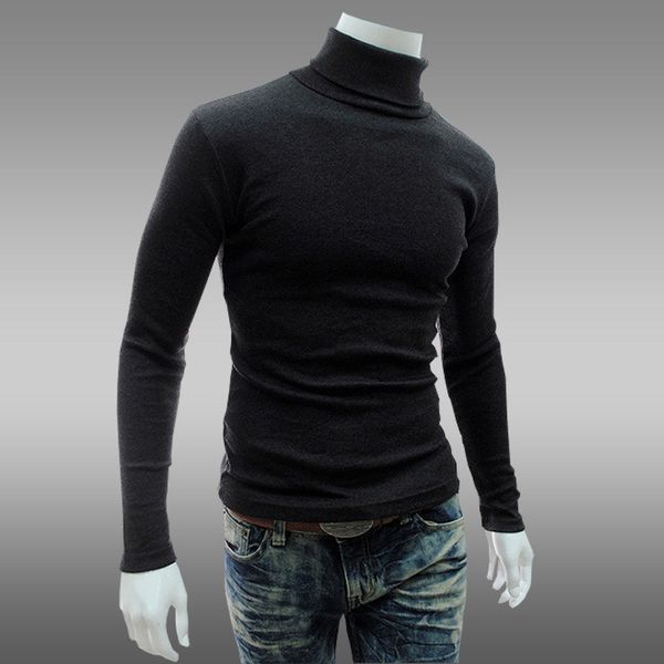 fashion mens shirts mens clothes autumn long sleeve slim fit t shirt new male cotton t-shirt casual solid color t shirts, Black